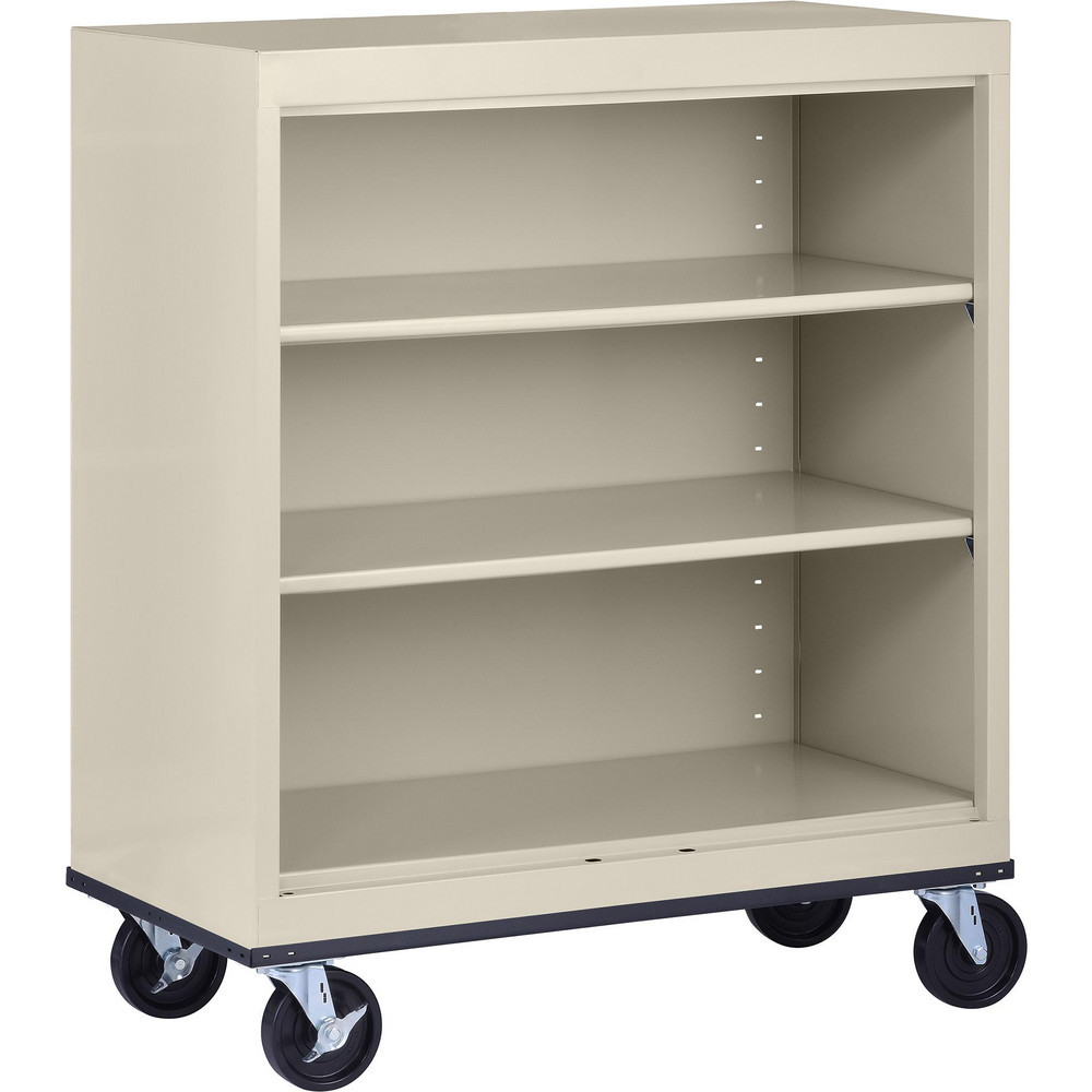 Bookcases; Overall Height: 42in ; Overall Width: 36 ; Overall Depth: 18 ; Material: Steel ; Color: Putty ; Shelf Weight Capacity: 200