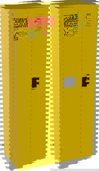 Double Wall Cabinet Cabinet: Manual Closing, 3 Shelves, Yellow