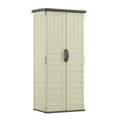 Sheds; Shed Type: Vertical Storage Shed ; Overall Width: 32in ; Overall Depth: 25.5in ; Overall Height: 6ft ; Overall Capacity: 22ft3 ; Material: Resin