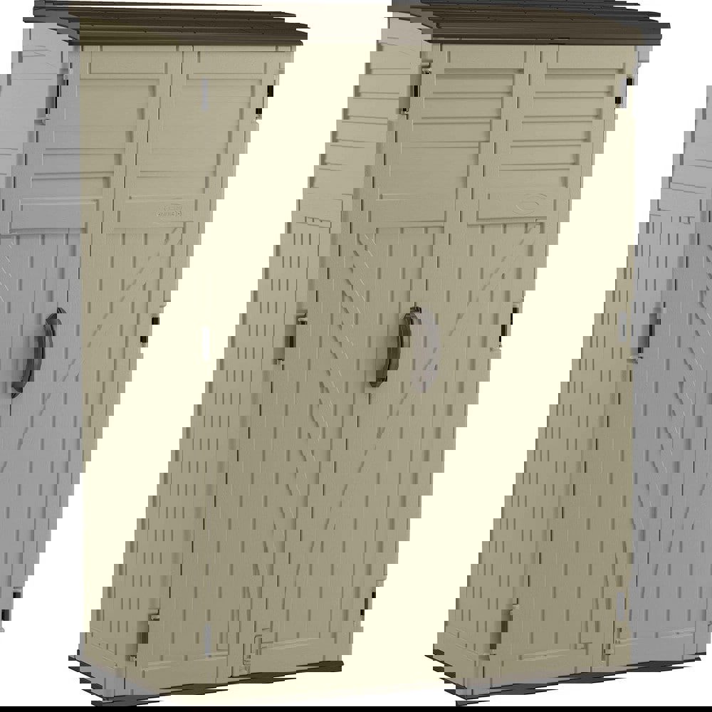 Sheds; Shed Type: Vertical Storage Shed ; Overall Width: 53in ; Overall Depth: 32.5in ; Overall Height: 71.5in ; Overall Capacity: 54ft3 ; Material: Resin