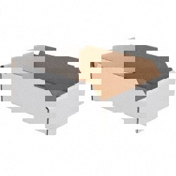 Cardboard Hopper Shelf Bin: White