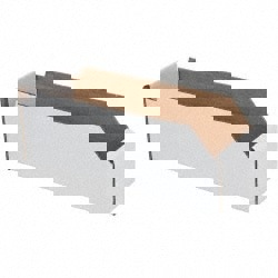 Cardboard Hopper Shelf Bin: White