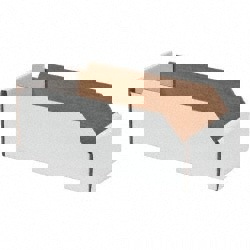 Cardboard Hopper Shelf Bin: White