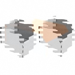 Cardboard Hopper Shelf Bin: White