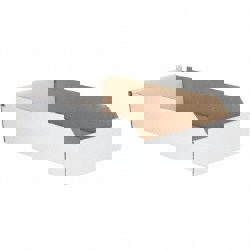 Cardboard Hopper Shelf Bin: White