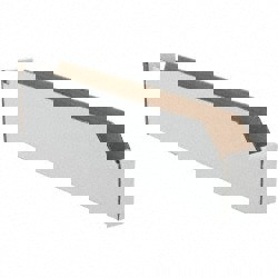 Cardboard Hopper Shelf Bin: White