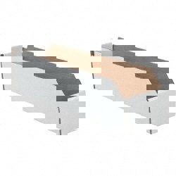 Cardboard Hopper Shelf Bin: White