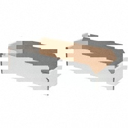 Cardboard Hopper Shelf Bin: White