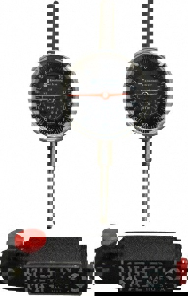 Dial Indicator & Base Kit: 0-100 Dial Reading