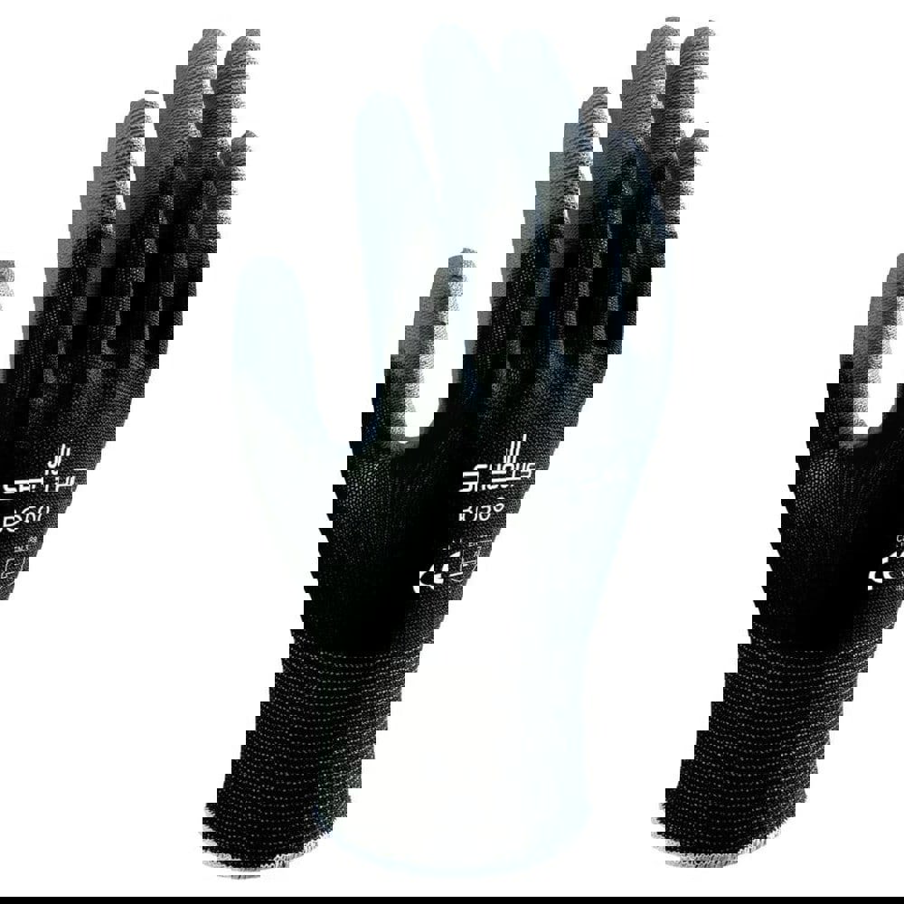 General Purpose Work Gloves: Small, Polyurethane Coated, Nylon