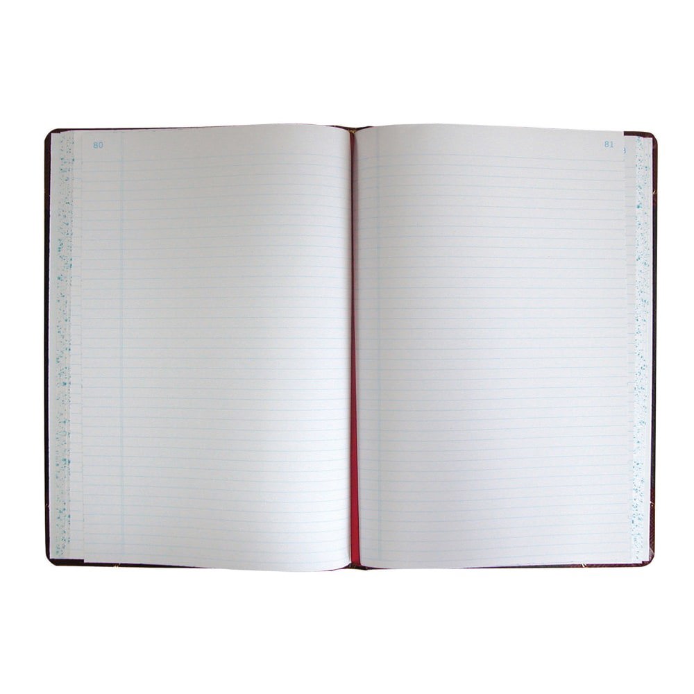 Record Record/Account Book: 300 Sheets, Record Ruled, Red Paper