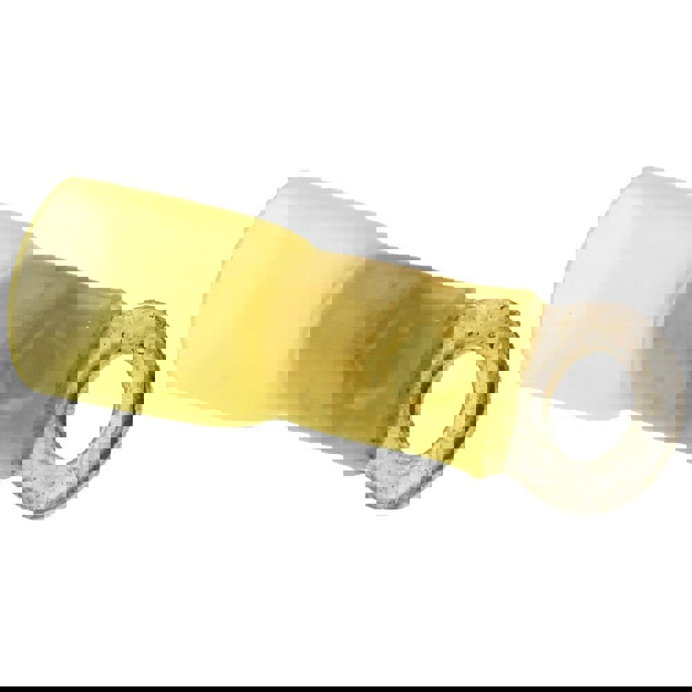 Circular Ring Terminal: Partially Insulated, 12 to 10 AWG, Crimp Connection