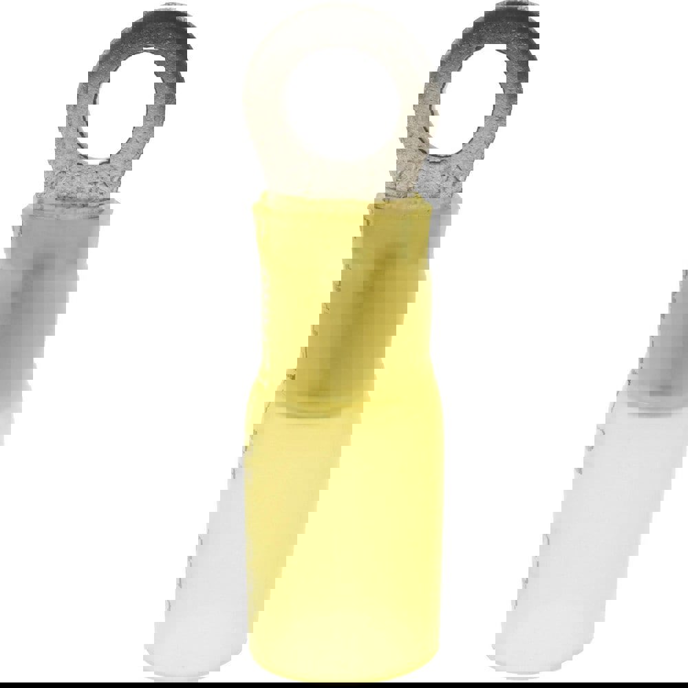 Circular Ring Terminal: Partially Insulated, 12 to 10 AWG, Crimp Connection