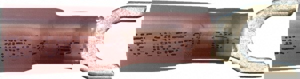 Standard Fork Terminal: Red, Polyolefin, Partially Insulated, #6 & #8 Stud, Crimp