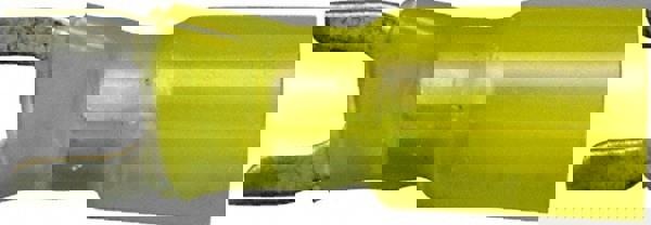 Standard Fork Terminal: Yellow, Polyolefin, Partially Insulated, #4 & #6 Stud, Crimp