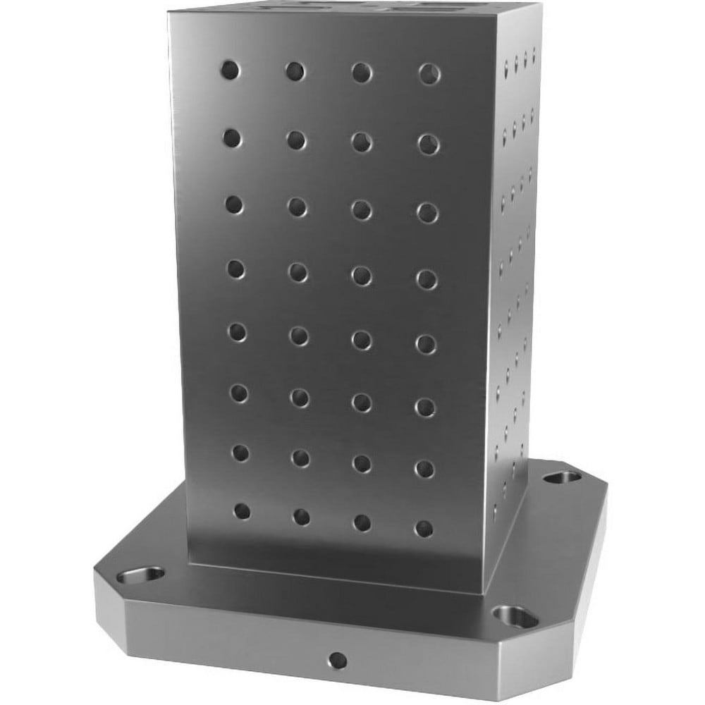 Fixture Columns; Column Shape: Square ; Square Size: 400.0mm ; Overall Height: 19.69in ; Base Width: 15.748 ; Material: Cast Iron ; Overall Height (Inch): 19.69in