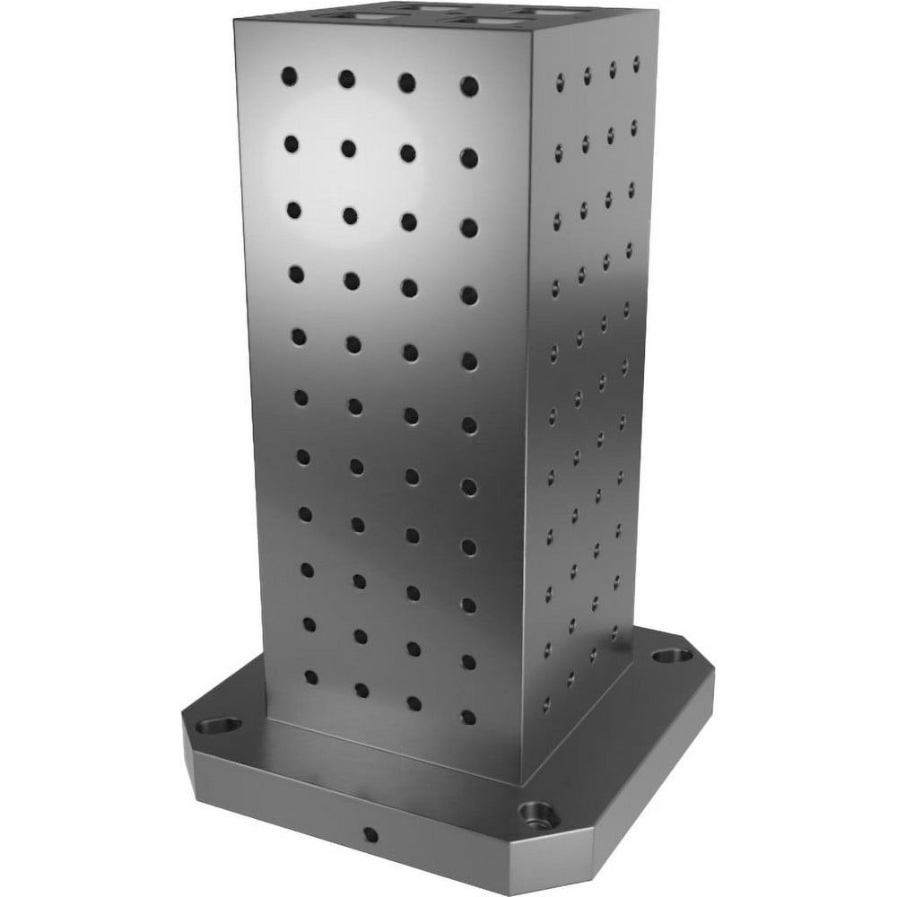 Fixture Columns; Column Shape: Square ; Square Size: 400.0mm ; Overall Height: 25.59in ; Base Width: 15.748 ; Material: Cast Iron ; Overall Height (Inch): 25.59in