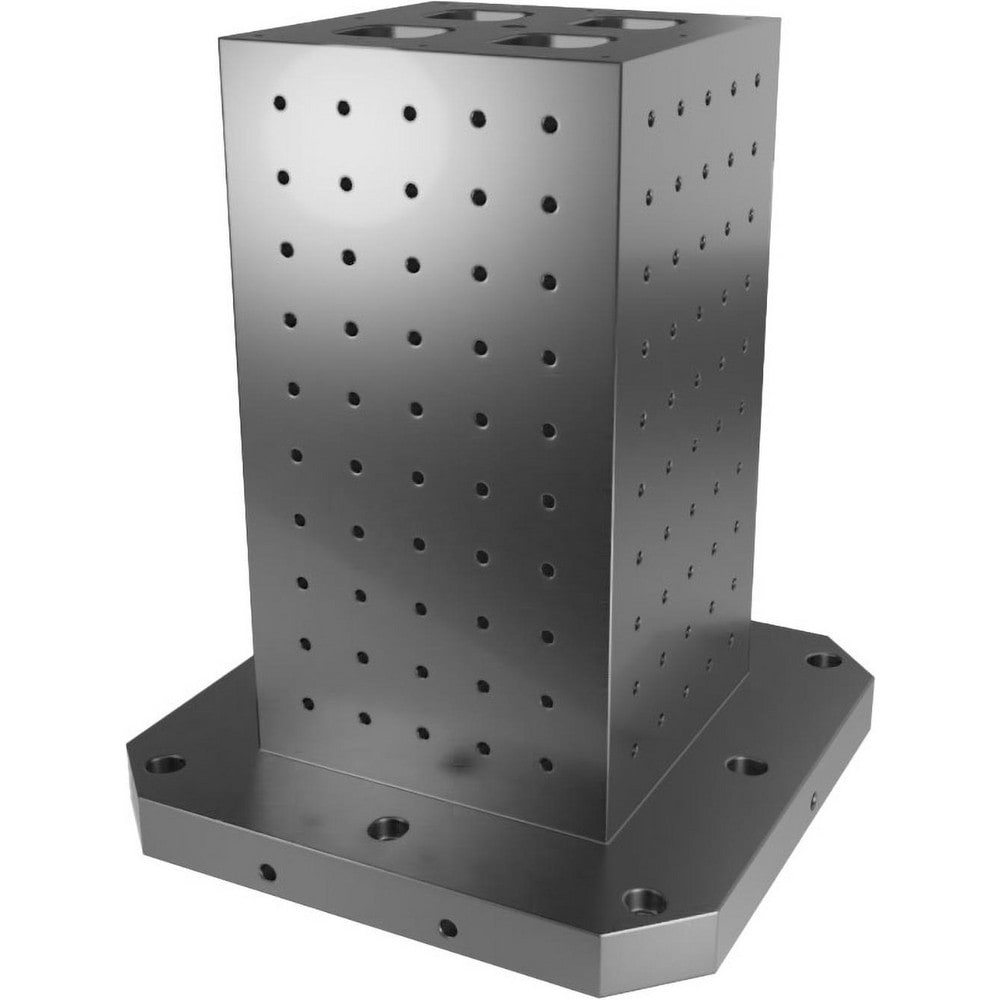 Fixture Columns; Column Shape: Square ; Square Size: 500.0mm ; Overall Height: 23.62in ; Base Width: 19.685 ; Material: Cast Iron ; Overall Height (Inch): 23.62in