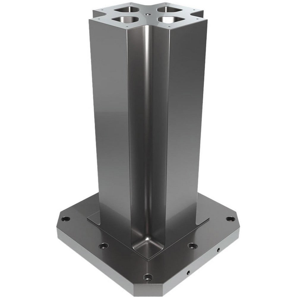 Fixture Columns; Column Shape: Cross ; Square Size: 500.0mm ; Overall Height: 29.53in ; Base Width: 19.685 ; Material: Cast Iron ; Overall Height (Inch): 29.53in