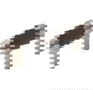 Esquire 3in & 3-3/4 in (76mm & 96 mm) Center-to-Center Satin Nickel/Oil-Rubbed Bronze Cabinet Pull