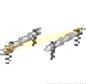 5-1/16 in. Center-to-Center Pull in Golden Champagne/Black Chrome