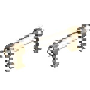 5-5/16 in. Center-to-Center Cabinet Pull in Clear and Golden Champagne