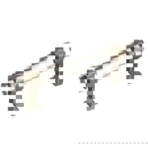 Glacio 3-3/4 in (96 mm) Center-to-Center Clear/Satin Nickel Cabinet Pull