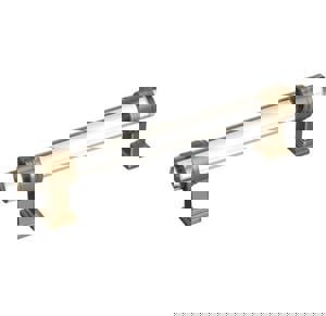 Glacio 5-1/16 in (128 mm) Center-to-Center Clear/Golden Champagne Cabinet Pull