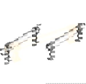 Glacio 5-1/16 in (128 mm) Center-to-Center Clear/Satin Nickel Cabinet Pull