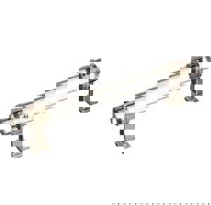 Glacio 5-1/16 in (128 mm) Center-to-Center Clear/Polished Nickel Cabinet Pull