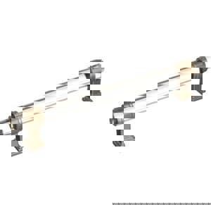 Glacio 6-5/16 in (160 mm) Center-to-Center Clear/Golden Champagne Cabinet Pull