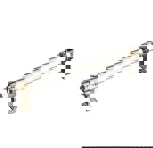 Glacio 6-5/16 in (160 mm) Center-to-Center Clear/Polished Nickel Cabinet Pull