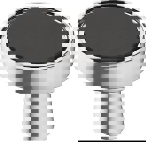 MERGENCE 1-3/8 IN 35 MM DIAMETER POLISHED CHROME/BRUSHED MATTE BLACK CABINET KNOB