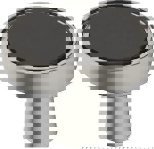 MERGENCE 1-3/8 IN 35 MM DIAMETER MATTE BLACK/SATIN NICKEL CABINET KNOB