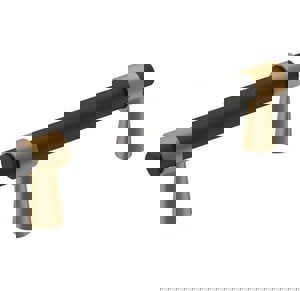 MERGENCE 3-3/4 IN 96 MM CENTER-TO-CENTER MATTE BLACK/CHAMPAGNE BRONZE CABINET PULL