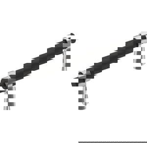 MERGENCE 5-1/16 IN 128 MM CENTER-TO-CENTER POLISHED CHROME/BRUSHED MATTE BLACK CABINET PULL