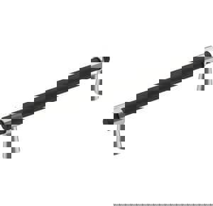 MERGENCE 6-5/16 IN 160 MM CENTER-TO-CENTER POLISHED CHROME/BRUSHED MATTE BLACK CABINET PULL