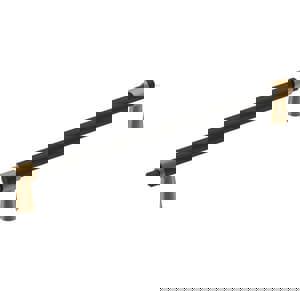 MERGENCE 8-13/16 IN 224 MM CENTER-TO-CENTER MATTE BLACK/CHAMPAGNE BRONZE CABINET PULL