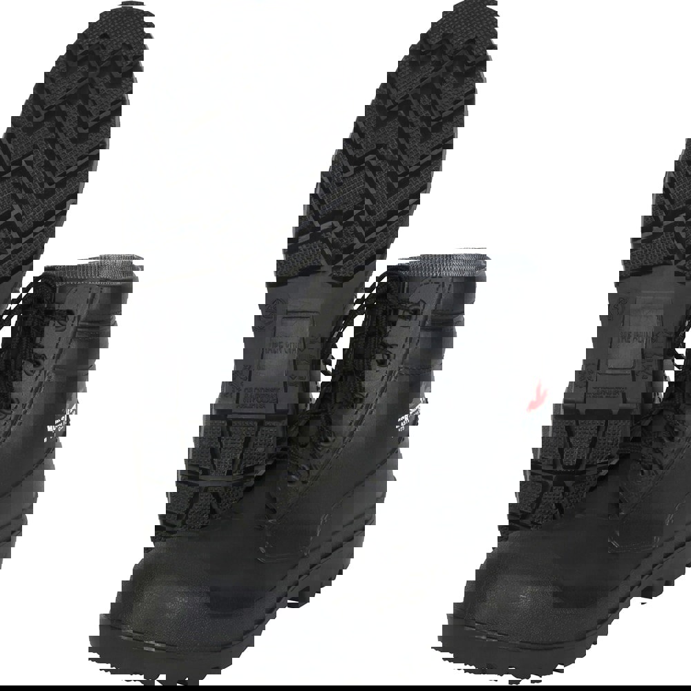 Rubber Boots: Industrial, Polyvinylchloride, Steel Toe, Black, For Size 13 Shoe