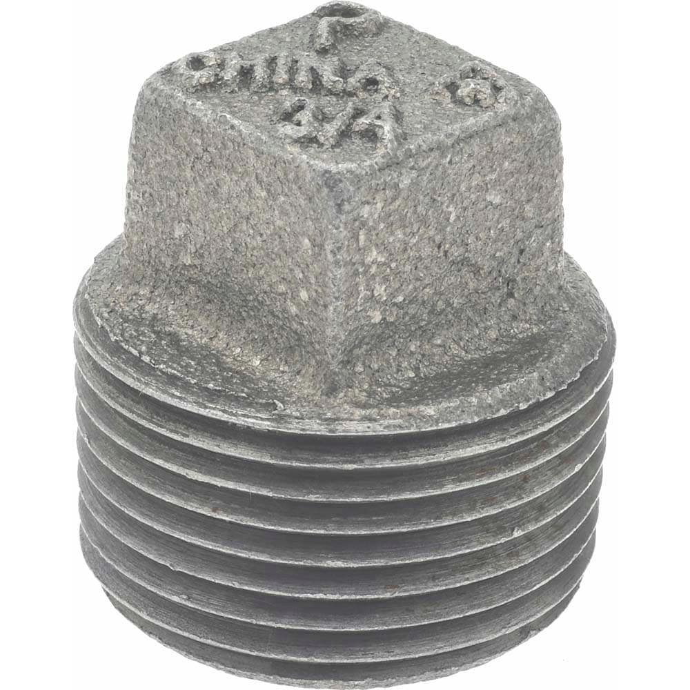 Black Square Plug: 3/4