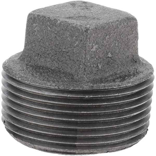 Black Square Plug: 1-1/4