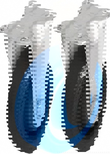 Rigid Top Plate Caster: Solid Rubber, 5