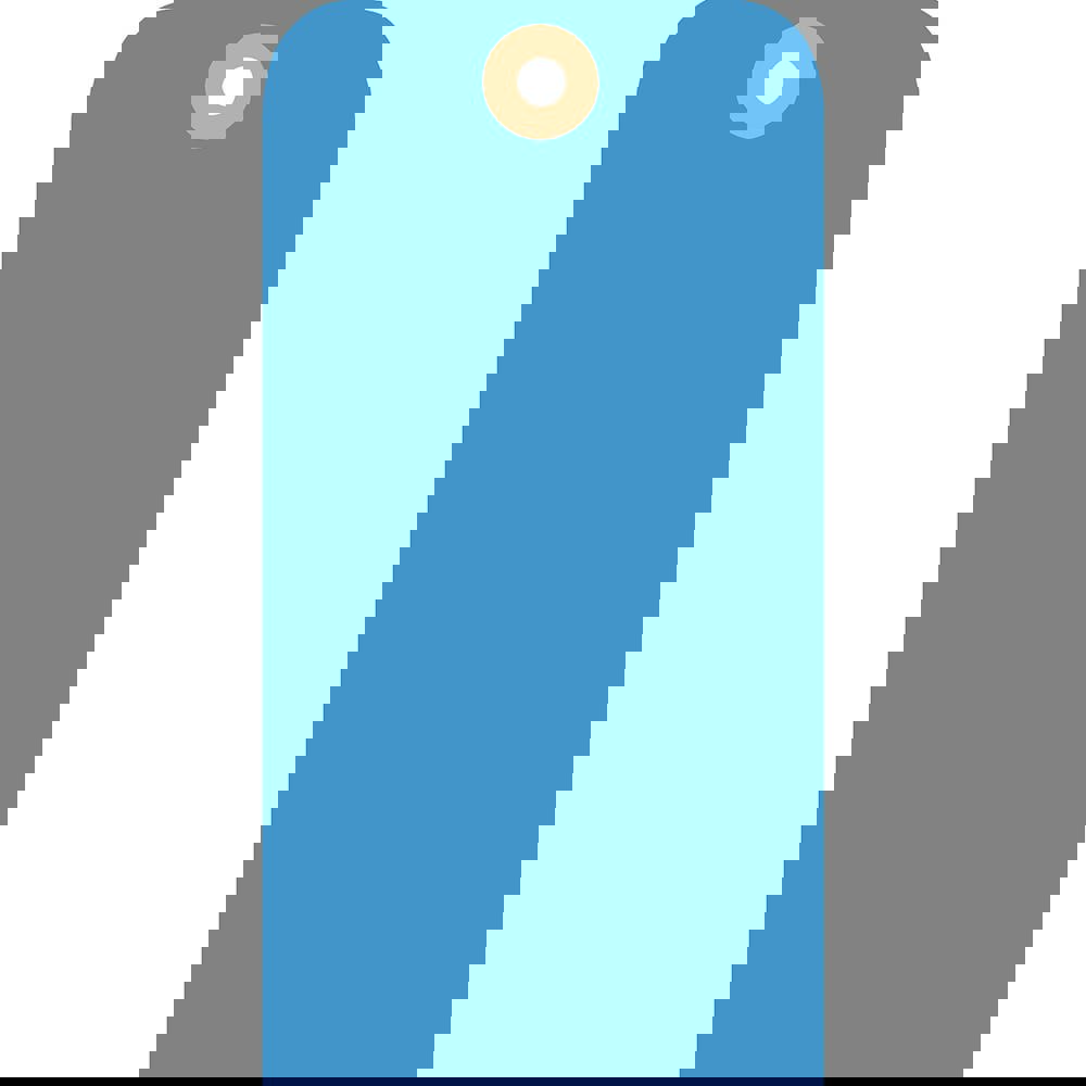 Blank Tag: Rectangle, Synthetic Paper, 