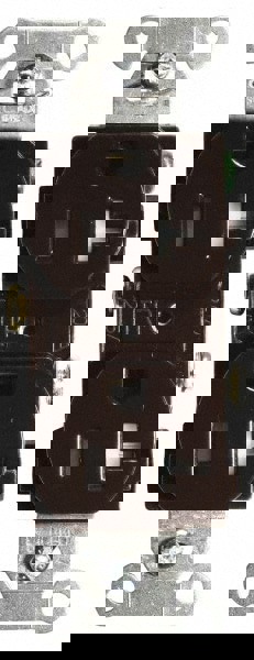 Straight Blade Duplex Receptacle: NEMA 5-20R, 20 Amps, Self-Grounding