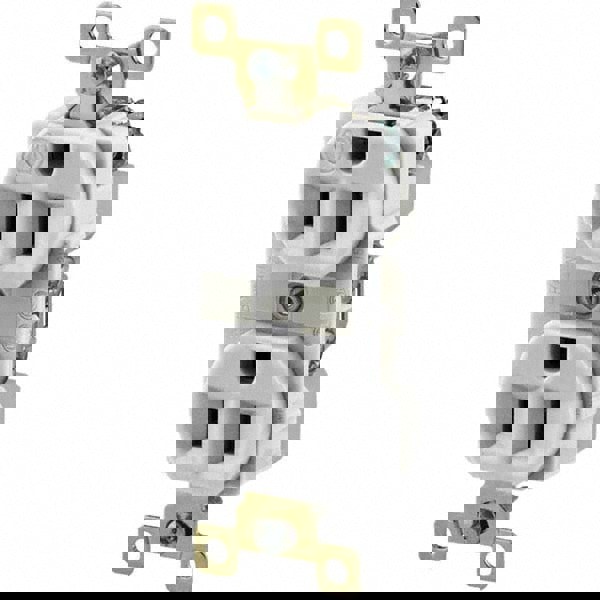 Straight Blade Duplex Receptacle: NEMA 5-15R, 15 Amps, Grounded