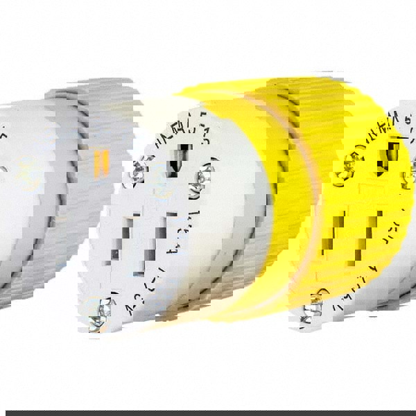 Straight Blade Connector: Industrial, 5-15R, 125VAC, Yellow