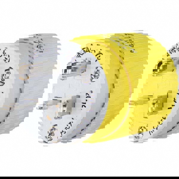 Straight Blade Plug: Industrial, 5-20P, 125VAC, Yellow