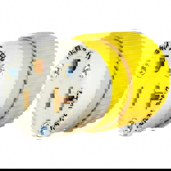 Straight Blade Connector: Industrial, 5-20R, 125VAC, Yellow