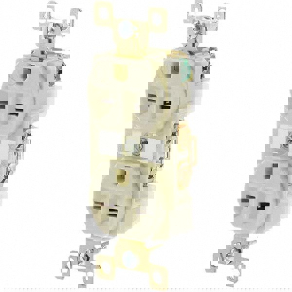 Straight Blade Duplex Receptacle: NEMA 6-15R, 15 Amps, Grounded
