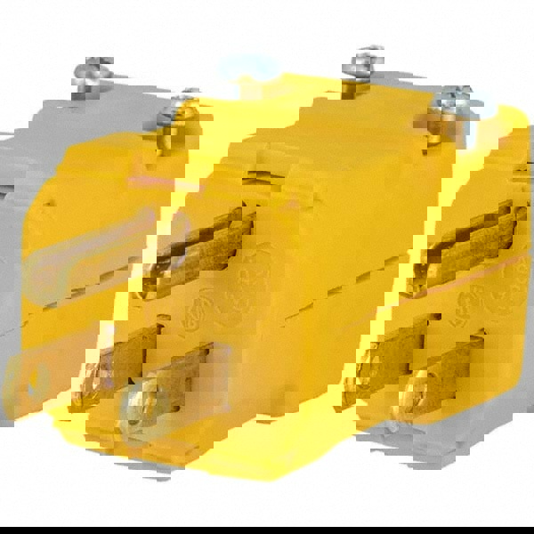 Straight Blade Plug: Industrial, 5-15P, 125VAC, Yellow